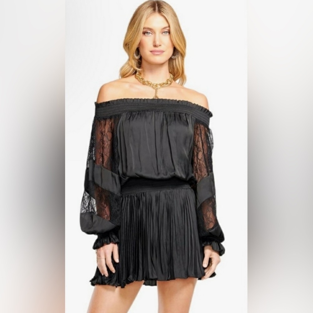 Ramy Brook Trent dress size M long sleeve black
